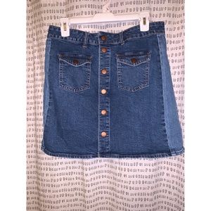 Madewell Snap Denim Skirt